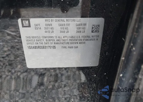 2014 Cadillac Ats Luxury из США, поврежденный, VIN 1G6AB5R35E0175105